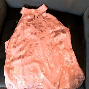 White House Black Market Sleeveless pink shirt